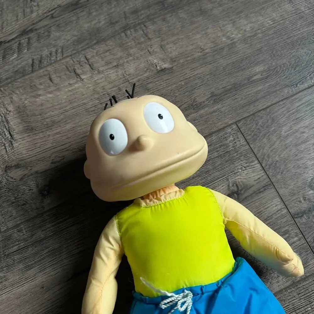 Rare vintage 90s Nickelodeon 1999 Tommy Pickles Rugrats Stuff Doll Swimming Toy